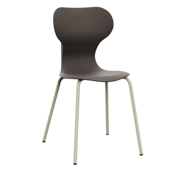 Chaise recyclée Mia Basic coque couleur/pied Warm grayT6-Mirplay