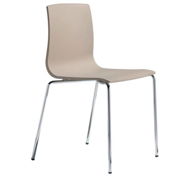 Chaises Alice 4 pieds peint ou chromé lot 4 - S-CAB