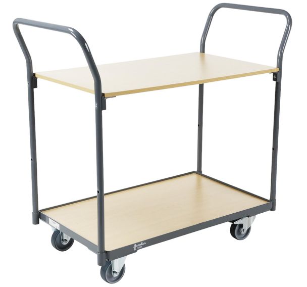 Chariot 2 plateaux bois - 250 kg - L850 mm