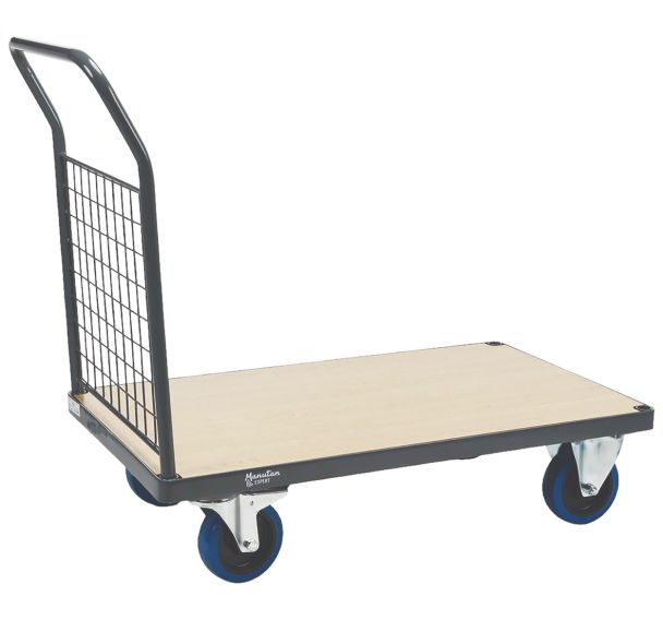 Chariot à dossier fixe grillagé - Force 400 à 500 kg - Manutan Expert
