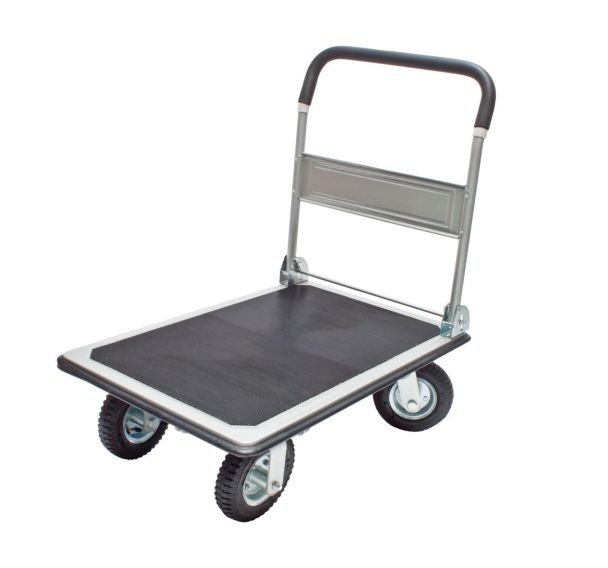 Chariot à plate-forme avec poignée rabattable, jusqu'à 300 kg