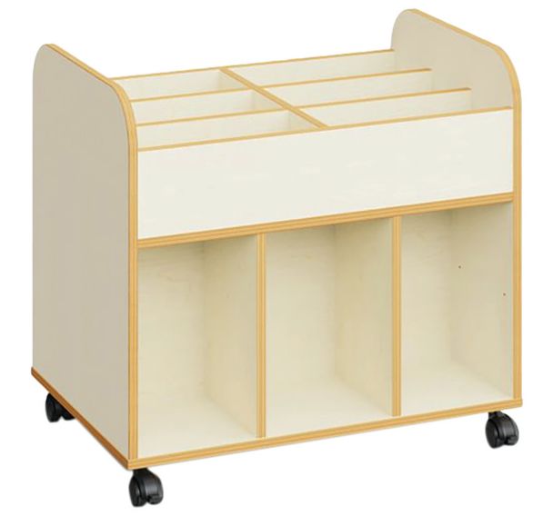 Chariot bibliothèque Dan à roulettes - Mirplay School