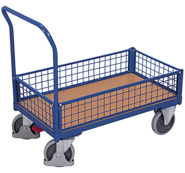 Chariot caisse avec parois grillagé