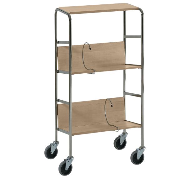Chariot de classeurs - 2 plateaux - Capacité 75 kg