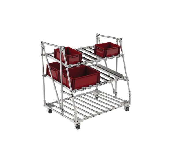 Chariot de picking Flowrack avec stockage - Trilogiq