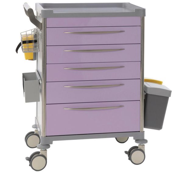 Chariot soins 5 Tiroirs tout équipé - Mdose