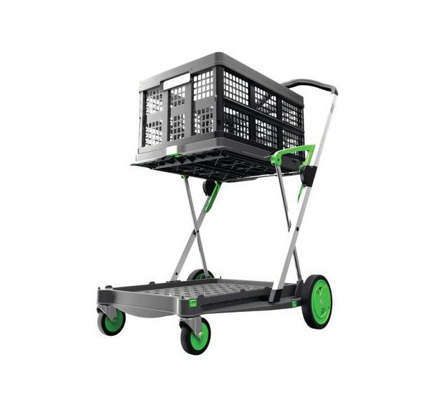 Chariot CLAX pliant équipé d'une caisse pliable