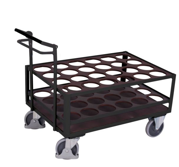 Chariot pour bouteilles avec système de blocage/déblocage