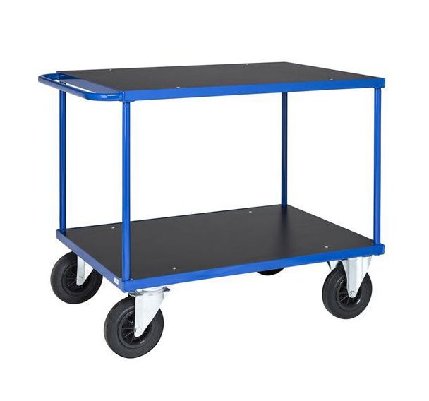 Chariot ultra-résistant - Deux plateaux stratifiés