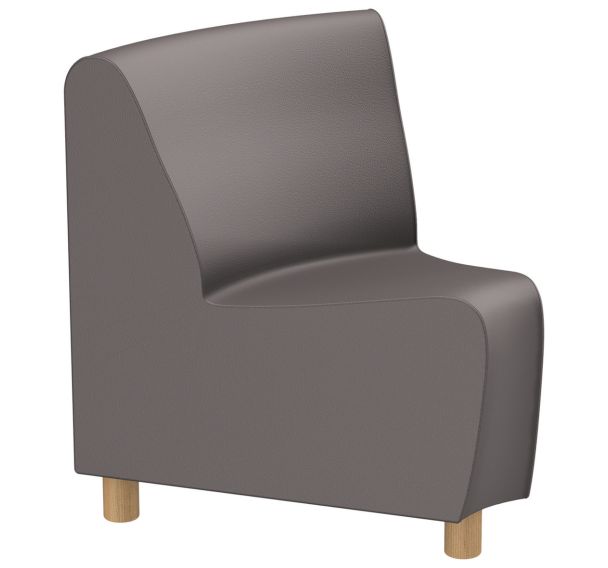Chauffeuse angle 45° accueil Izari pied bois - Sokoa