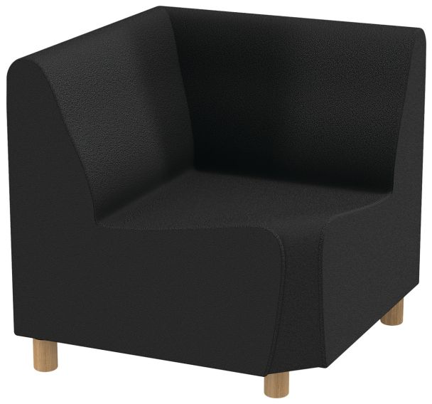 Chauffeuse angle 90° accueil Izari pied bois - Sokoa