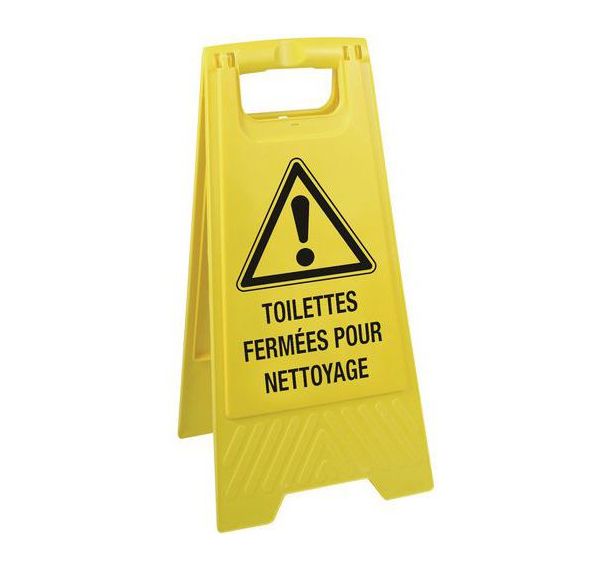 Chevalet Toilettes fermées pour nettoyage