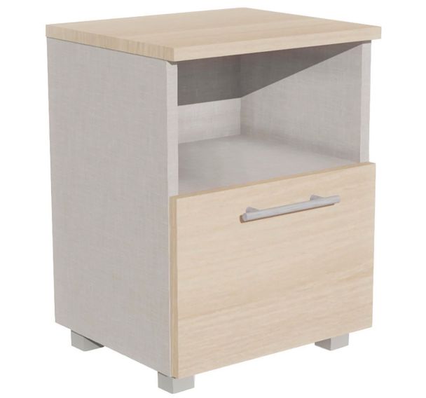 Chevet 1 tiroir + 1 niche Identité haut. 60 cm - Manutan Expert