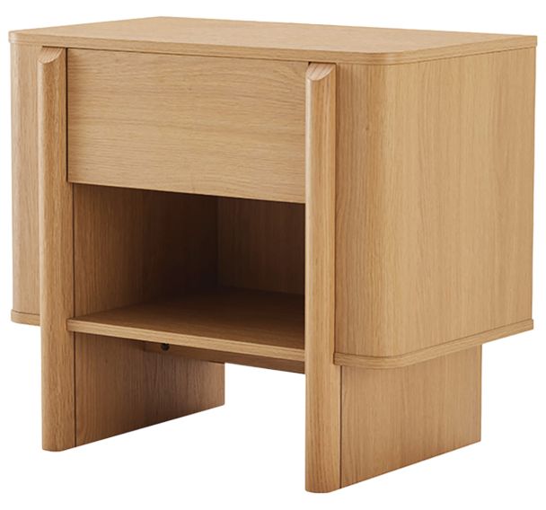 Chevet de nuit+niche Sidney Collection naturel-Somcasa