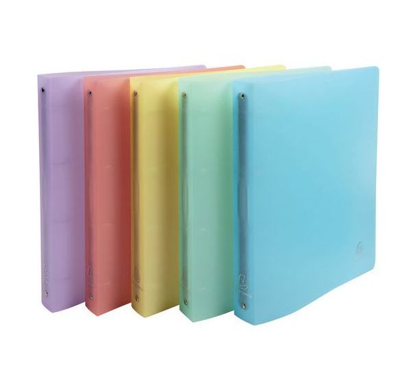 Classeur à 4 anneaux en polypropylène pastel A4 maxi