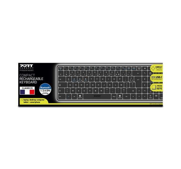 Clavier compact bluetooth rechargeable - Port Connect
