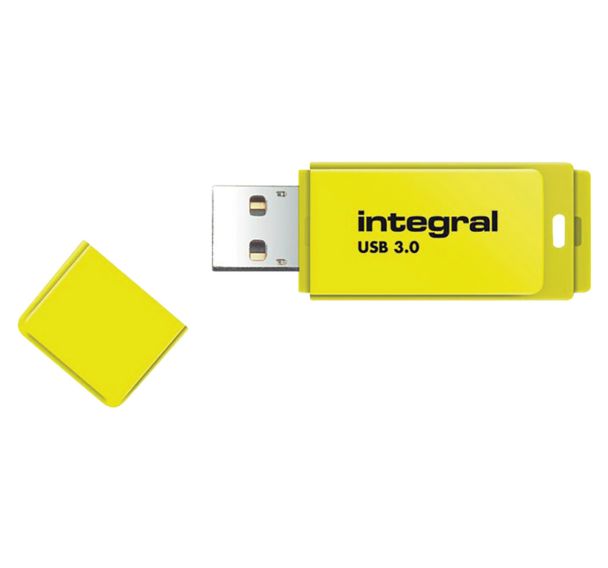 Clé USB 16Go Neon jaune Integral