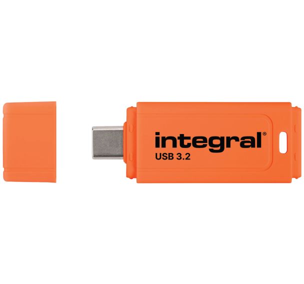 Clé USB C 128Go Neon C orange Integral