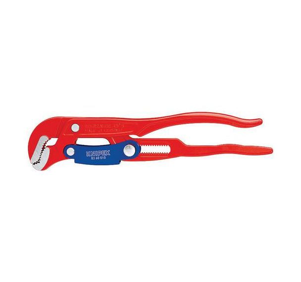 Clé serre-tubes en S avec réglage rapide revêtement poudre, rouge 330 mm _ 83 60 010