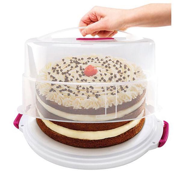 Cloche à gâteaux 36cm extensible transp.plastique 15-22cm