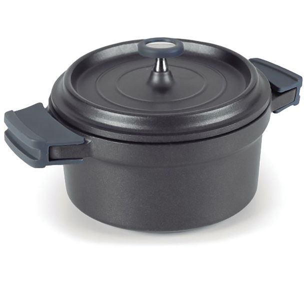 Cocotte noire ronde 20 cm alu fondu Fundicion