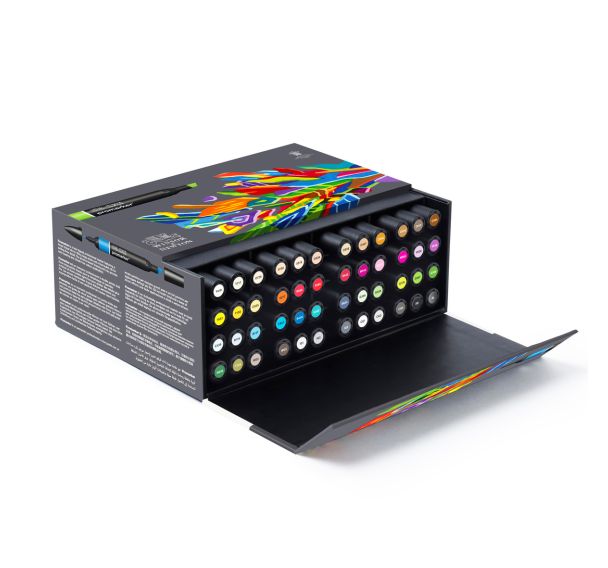 Coffret 48 promarkers assortis double pointe