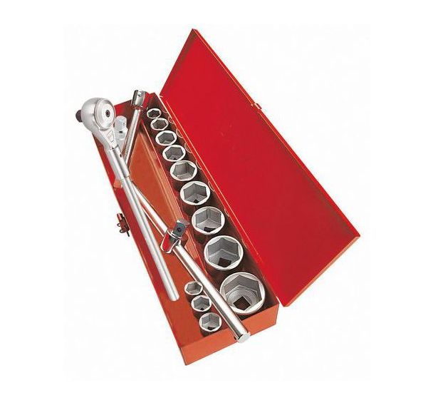 Coffret de 17 douilles et accessoires 3/4''