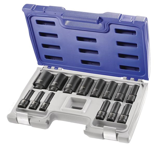 Coffret de douilles longues Impact 1/2 - 14 pièces