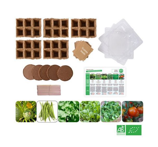 Coffret de sachets graines bio de légumes