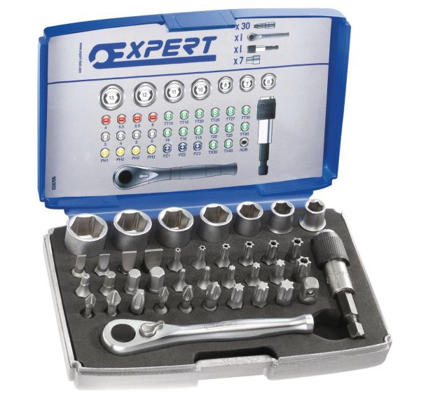 Coffret d'embouts et Douille 1/4 - 39 pièces