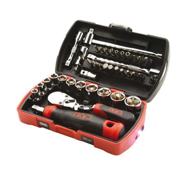 Coffret pocket light cliquet et 39 douilles