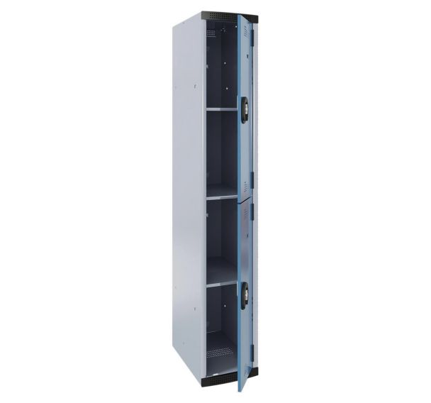 Colonne 2 cases sur socle 1 étagère fixe largeur 30 cm - Acial