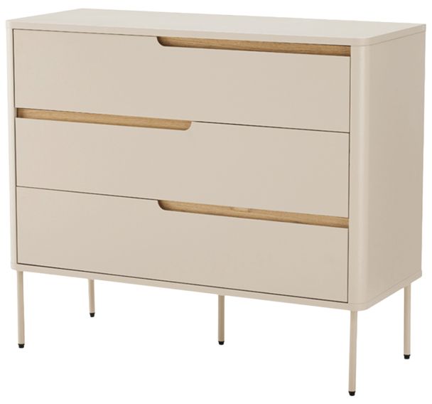 Commode 3 tiroirs Bergen Collection beige-Somcasa