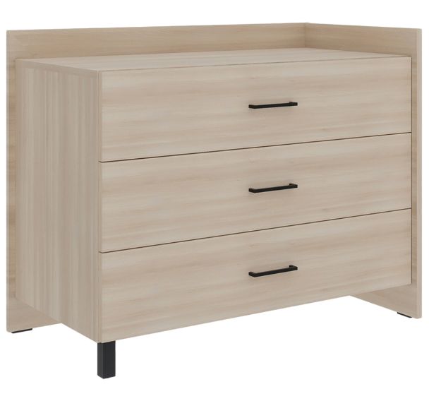 Commode 3 tiroirs EDY angle à droite - Enond Mobilier