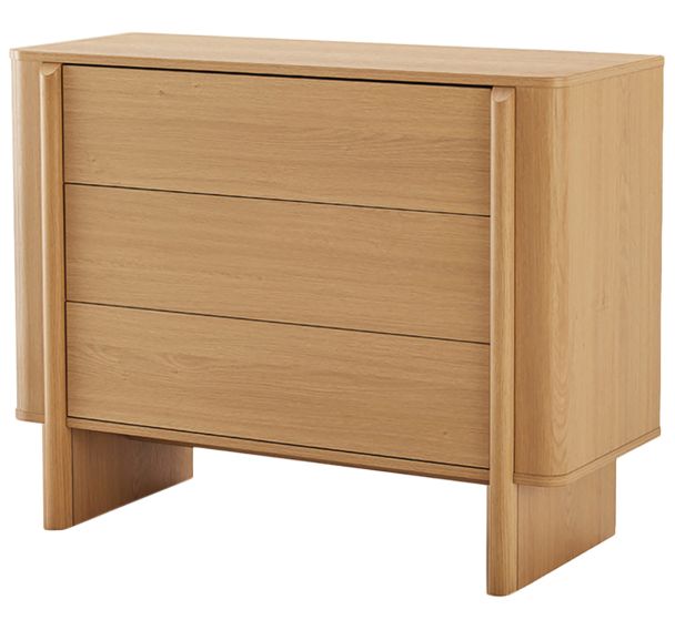 Commode 3 tiroirs Sidney Collection naturel-Somcasa