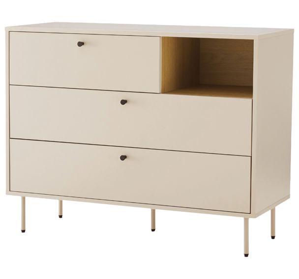 Commode 3 tiroirs Trento Collection beige-Somcasa