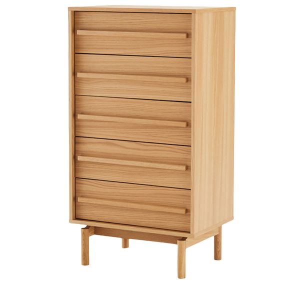 Commode 5 tiroirs Berna Collection naturel-Somcasa