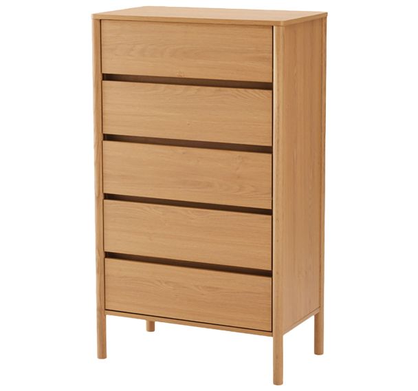 Commode haute 5 tiroirs Treviso Collection naturel-Somcasa