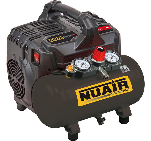 Compresseur silencieux sans huile 1/1,3CV 6/24/50L - Nuair