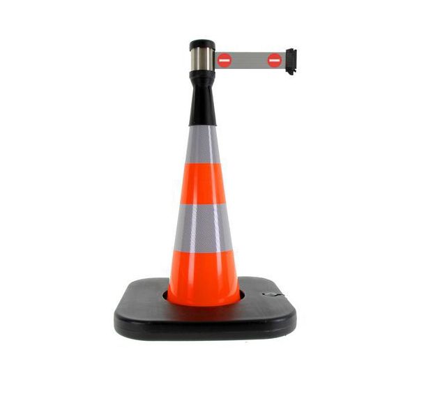 Cône de balisage avec base à lester orange - 2mx5cm - Viso