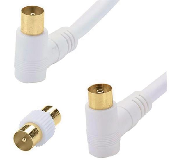 Câble coaxial coudé M/F + adaptateur M/M - Erard