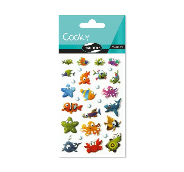 Cooky, Sach 1 pl 7,5x12cm, Animaux de la mer