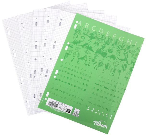 Copies doubles 200 pages 90g A4 perforées 5x5 (Etui de 50)