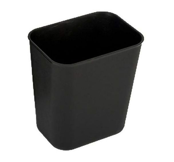 Corbeille à déchets rectangulaire - Noir