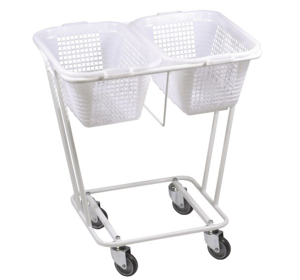 Corbeille à linge petit modèle coloris blanc