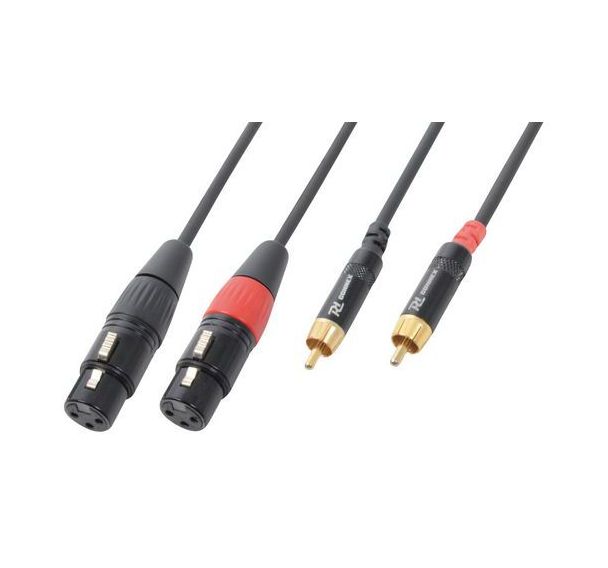 Cordon 2x XLR femelle - 2x RCA mâle - Power Dynamics