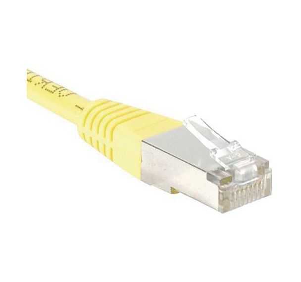 Cordon RJ45 Budget catégorie 5e F/UTP jaune - 0,3 m