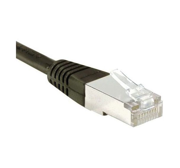 Cordon RJ45 Budget catégorie 5e F/UTP noir - 10 m