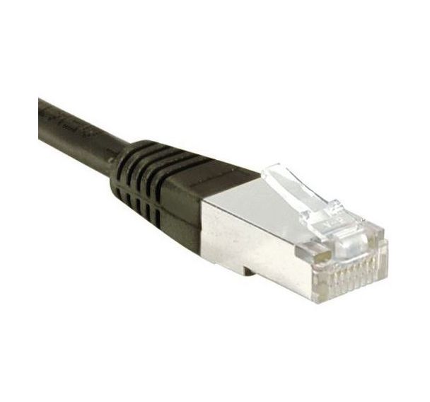 Cordon RJ45 Budget catégorie 5e F/UTP noir - 2 m