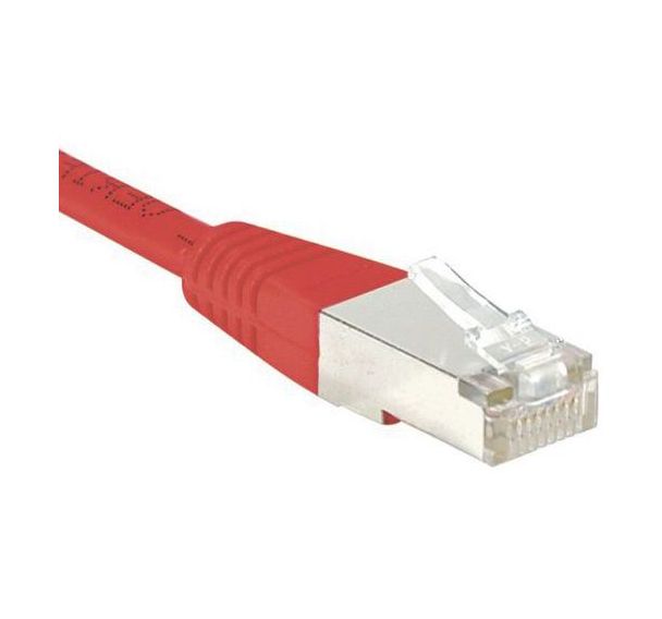 Cordon RJ45 Budget catégorie 5e F/UTP rouge - 0,3 m